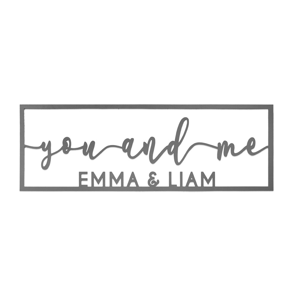 Personalized You  Me Metal Sign  you and me  24 inch