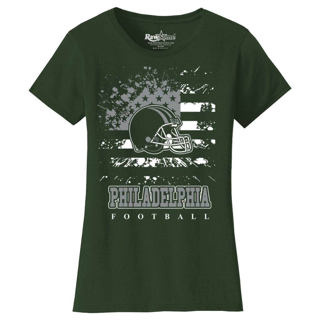 Women's Star-Spangled Football Short-Sleeve T-Shirts - X-Large - Philadelphia
