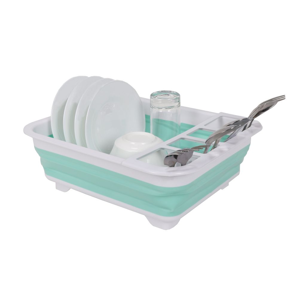 Photos - Drying Rack & Kitchen Organizer Private Label Collapsible Dish Drying Rack - Blue 246-BL