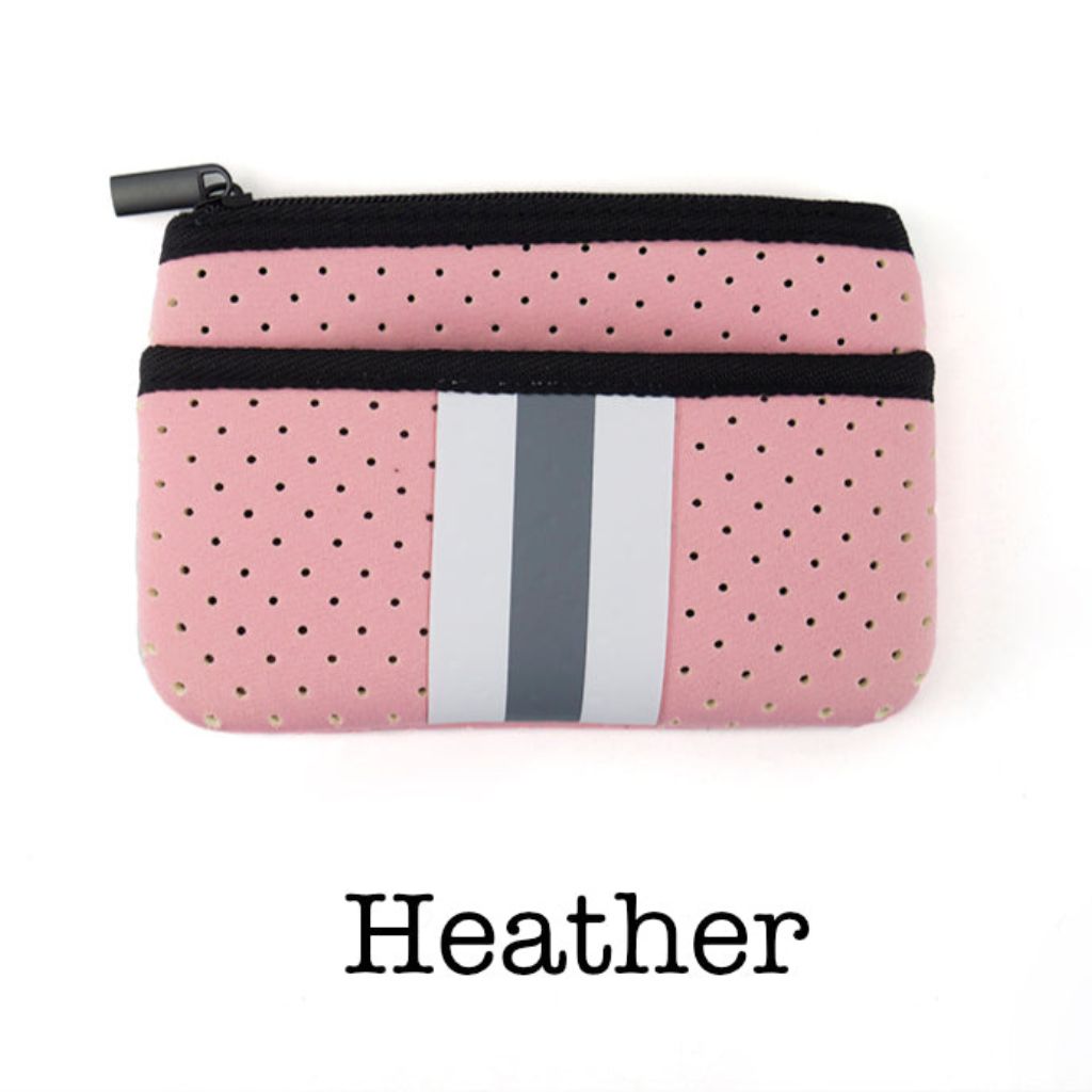 Neoprene Key Clutch Purse  Heather