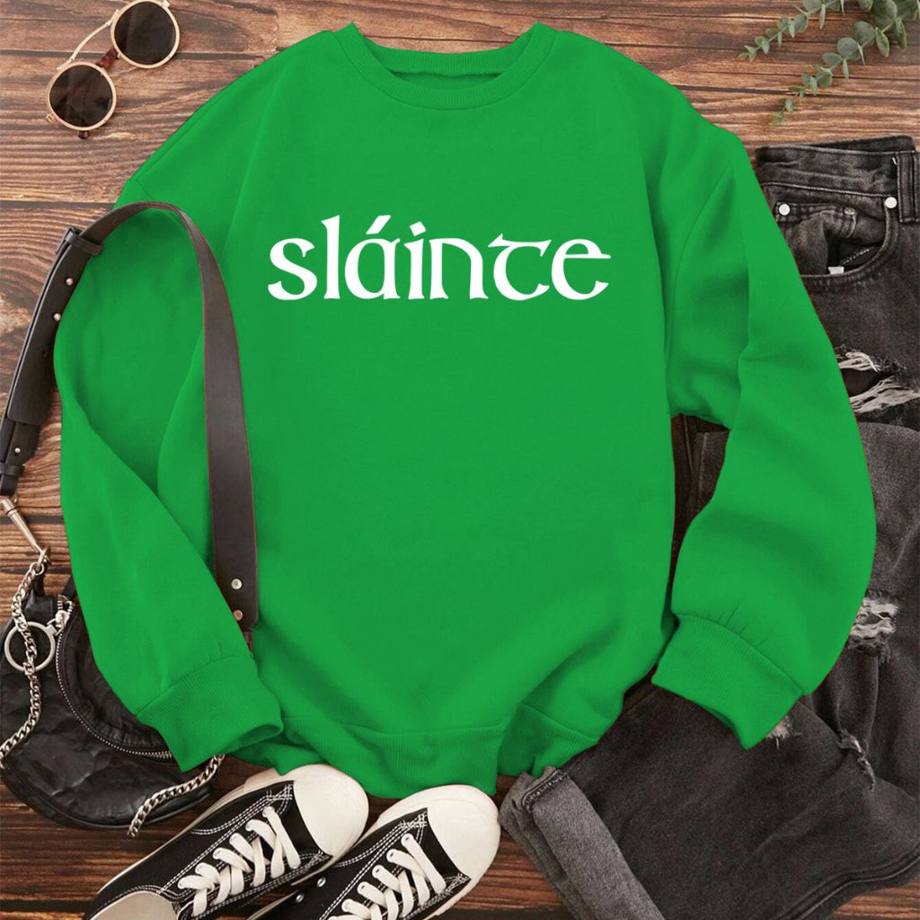 Women's Irish Love St. Patrick's Day Sweatshirts - Large - Slainte