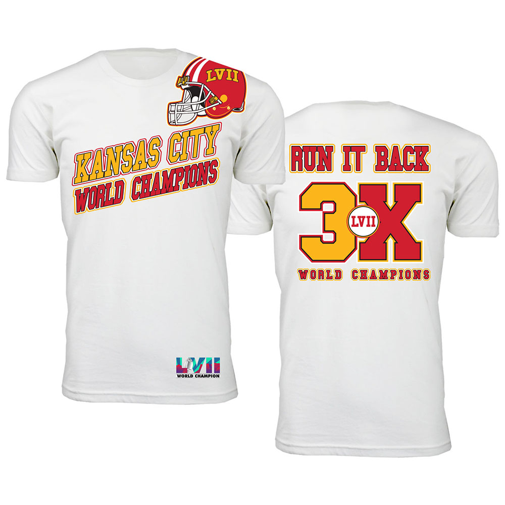 Men's Football Super Championship Shirt or Hoodie - Kansas City - T-Shirt - Angle - White / L