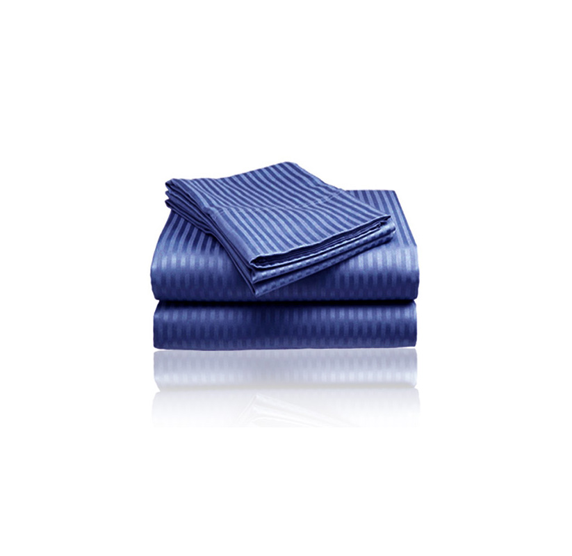 Cozy Homes Ultra-Soft Microfiber 4-Piece Sheet Set - Striped - Queen Navy