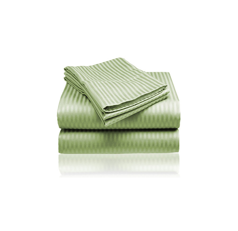 Cozy Homes UltraSoft Microfiber 4Piece Sheet Set  Striped  King Sage