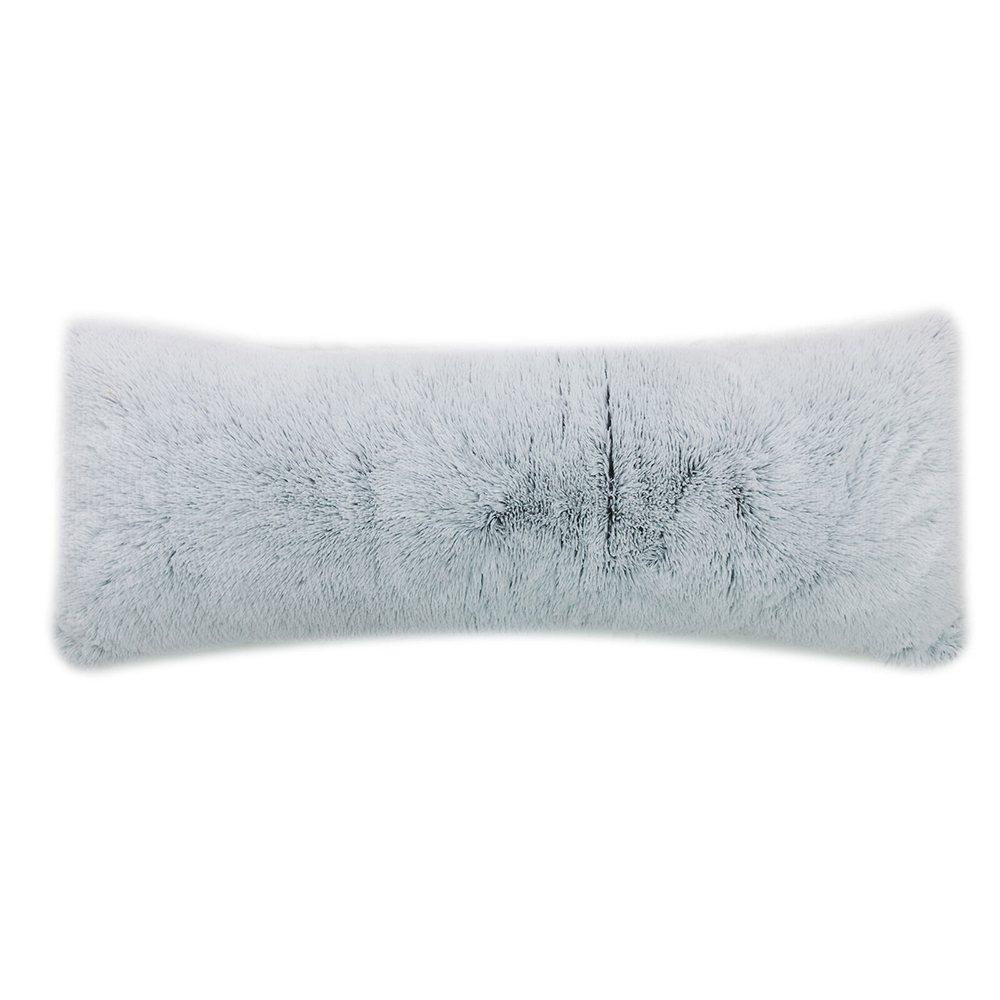 Ultra Cozy 20" x 54" Faux Fur Body Pillow - Grey