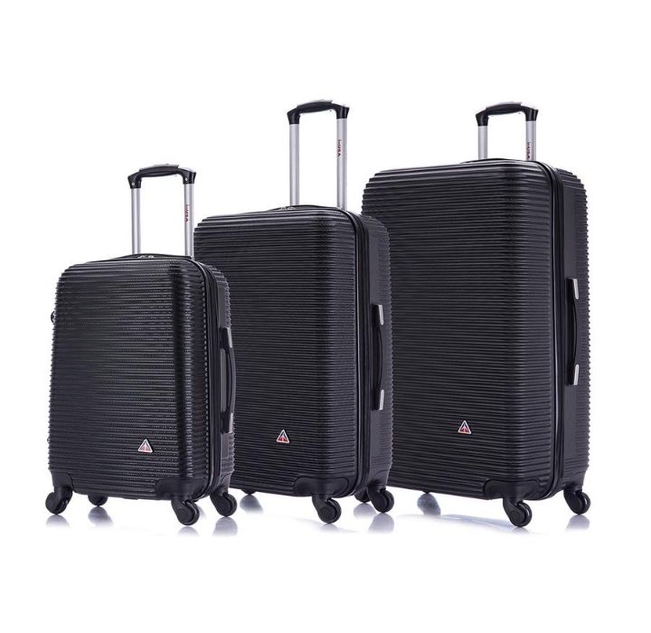 InUSA Royal Hardside Spinner Luggage Collection - 3-pc Set - Black