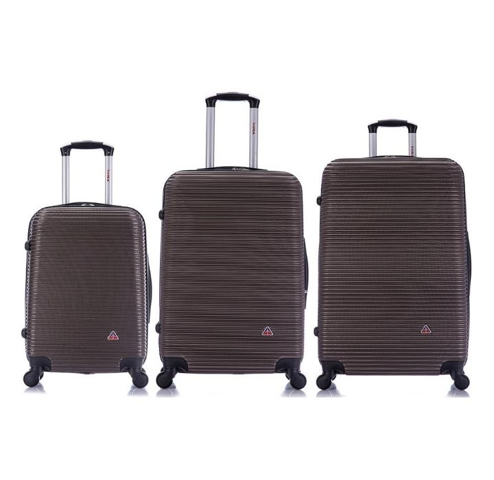 InUSA Royal Hardside Spinner Luggage Collection - 3-pc Set - Brown