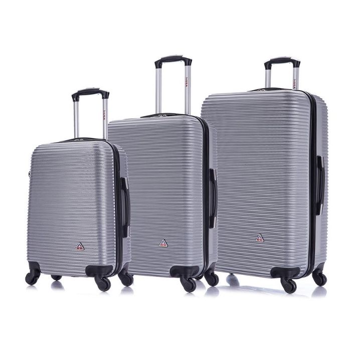 InUSA Royal Hardside Spinner Luggage Collection - 3-pc Set - Silver