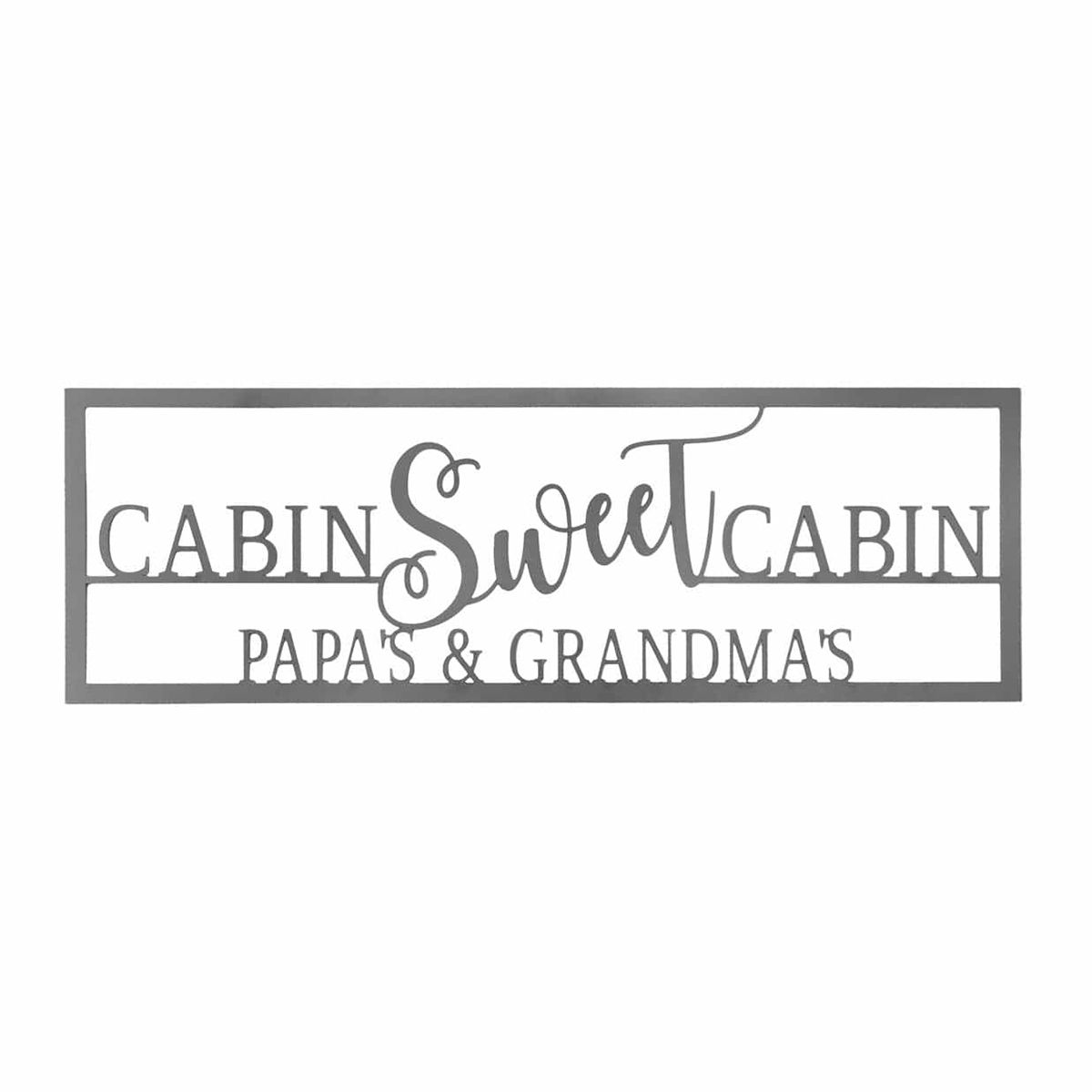Personalized Home Sweet Home Metal Sign - Cabin Sweet Cabin