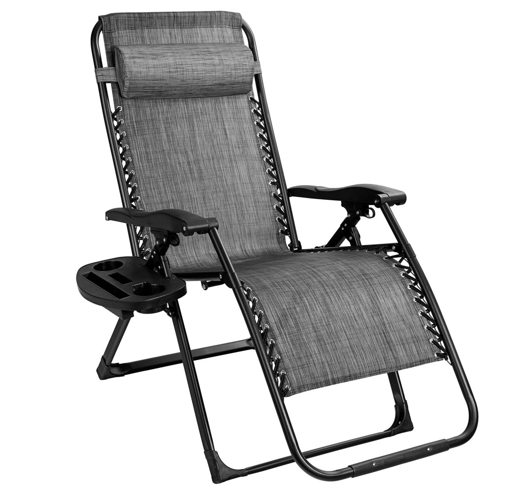 Zero Gravity Oversized Reclining Lounge Chairs (Set of 2) - Gray