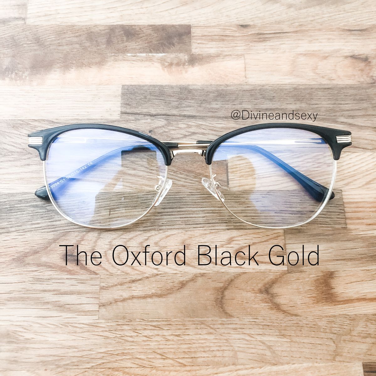 Adult Stylish Blue Light Blocking Glasses - The Oxford Black Gold