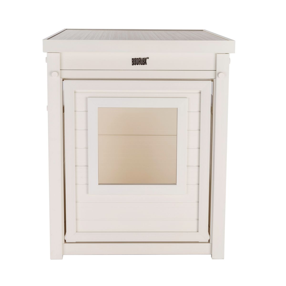 EHLB001-04 Habitat N Home Espresso Litter Loo End Table - Antique White