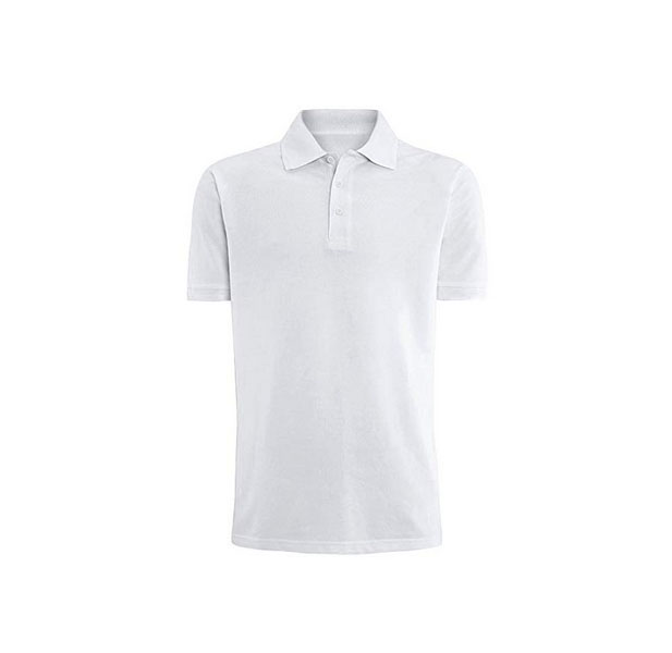 Mens Classic Fit Cotton Polo Shirt White Medium