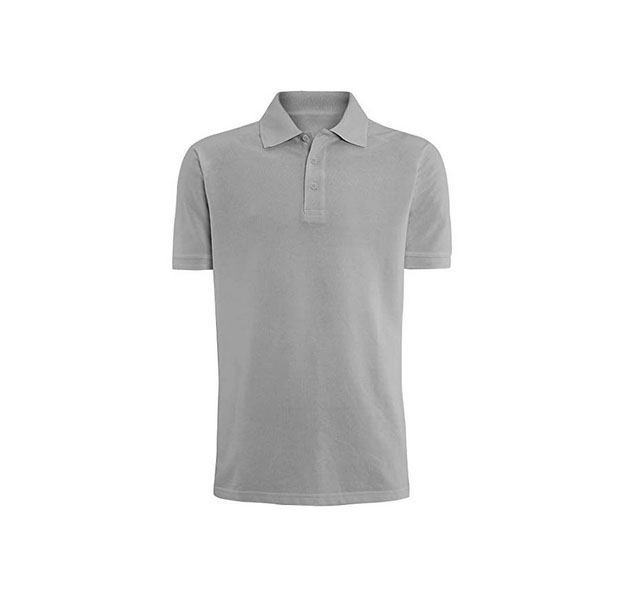 Mens Classic Fit Cotton Polo Shirt Grey XL