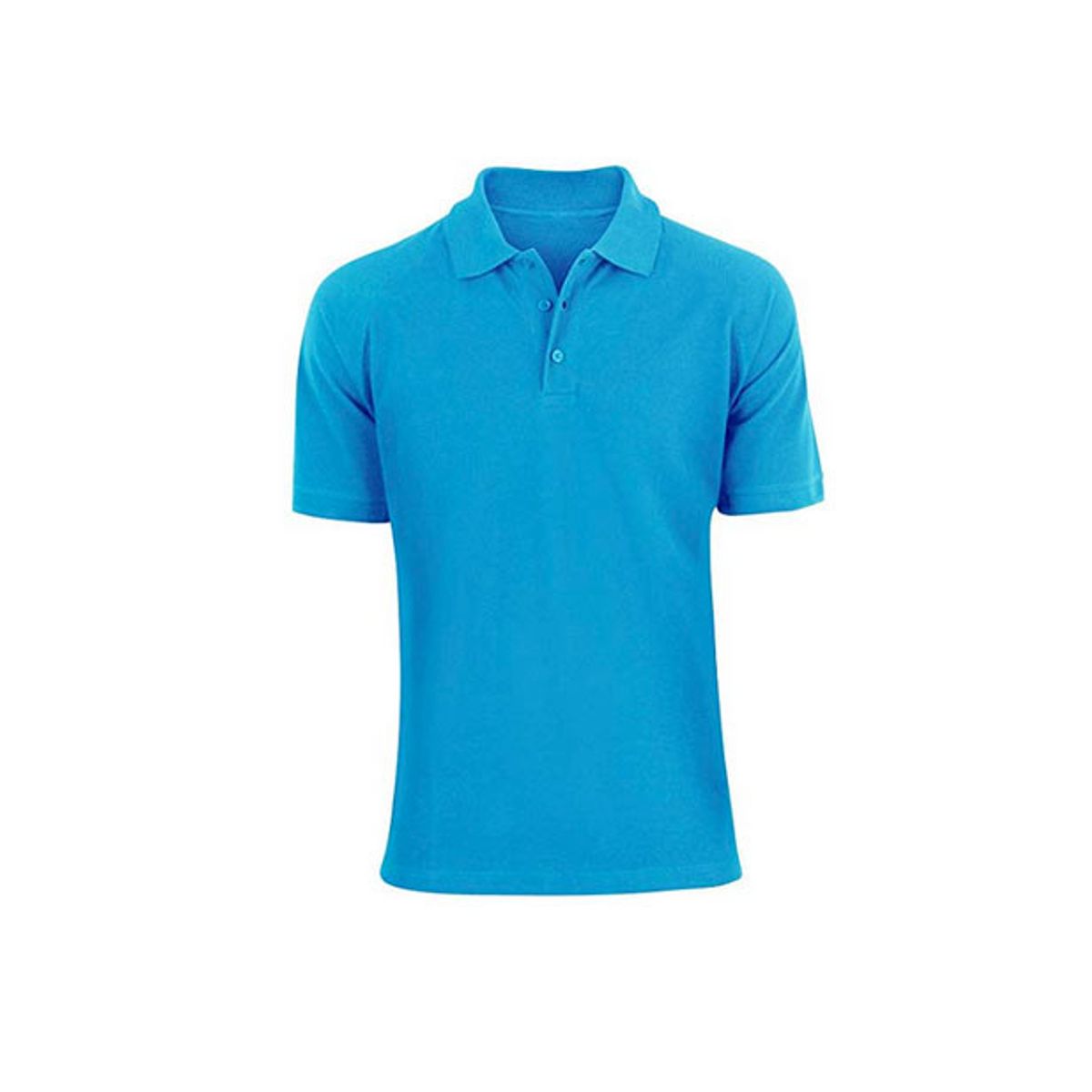 Mens Classic Fit Cotton Polo Shirt Blue XL