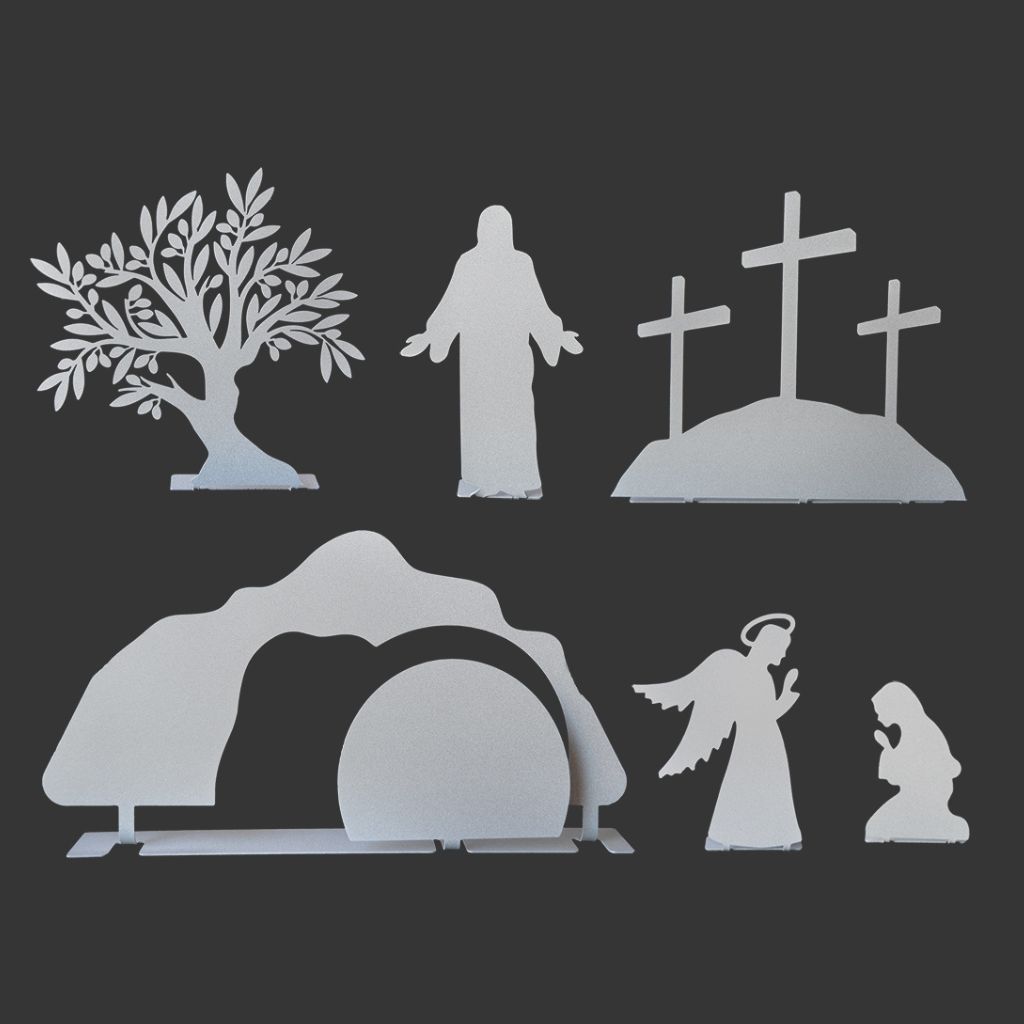Christ is Risen Easter Advent Set - Silver