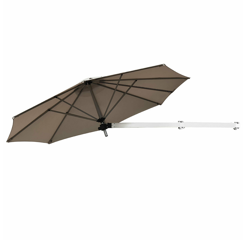 Photos - Parasol Goplus Wall-Mounted 8.5-Foot Telescopic Folding Patio Umbrella - Tan OP703