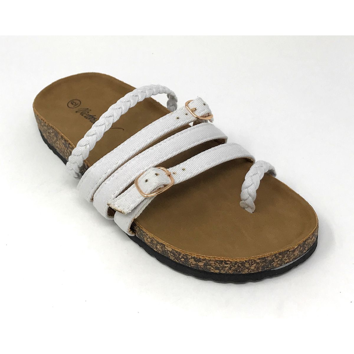 Victoria K.&trade; Women's Fashion Footbed Sandals - Women Fashion Footbed Straps-white-8