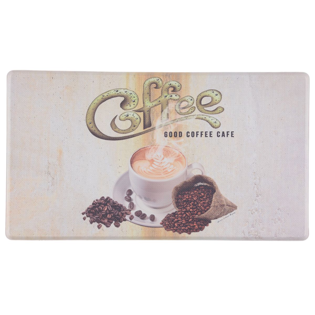 Oil & Stain Resistant Anti-Fatigue Printed Kitchen Floor Mat - Good Coffee - 18" x 30"