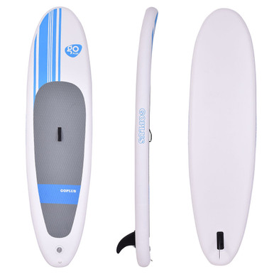 Photos - Paddleboard Costway Goplus White and Blue 10' Inflatable Stand-up  SP35418 