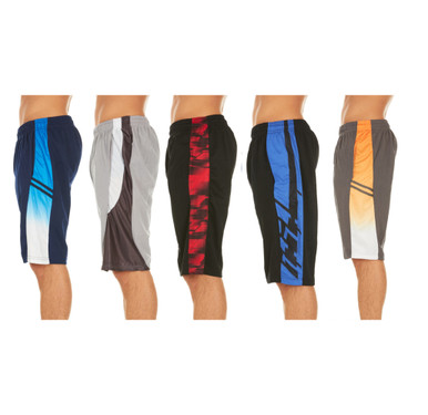 Men's Active Athletic Assorted Performance Shorts (5-Pack) - 2XL-image-SKU413981