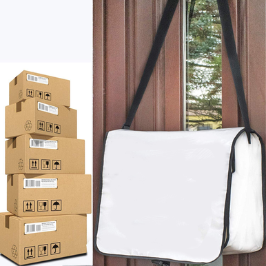 Waterproof Package Delivery Pouch with Shoulder Pad or Over-the-Door Design