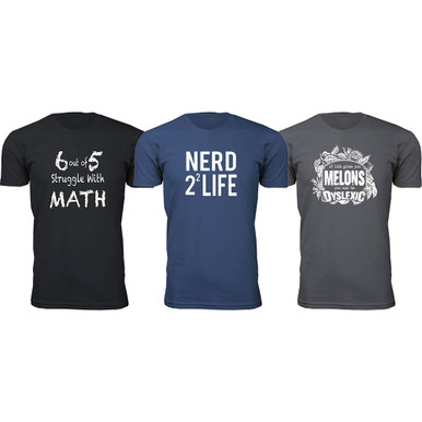 Men's Funny Nerd T-Shirt - Crayons - Navy / L