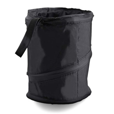 Zone Tech Universal Portable Collapsible Black Trash
