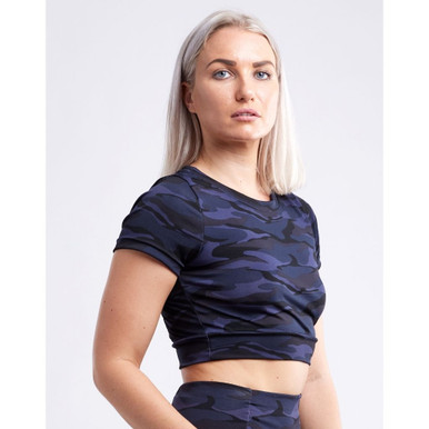 UntilGone – Women’s Summer Outdoors Short Sleeve Round Neck Crop Top – Small / Medium