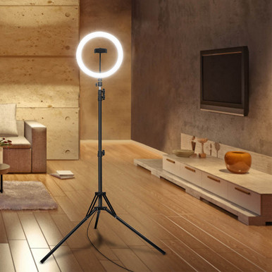 iMounTEK 10 120-LED Ring Light Stand w/ Adjustable Tripod & Cell Phone Holder