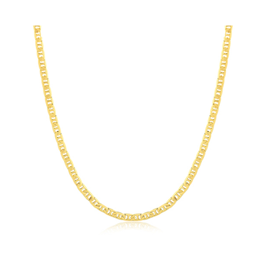 18K Yellow Gold Marina Chain  18K Gold Plated Flat