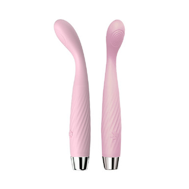 G Spot Curved Waterproof Dildo Vibrator Pen Stimulation Massager 10 Modes Pink