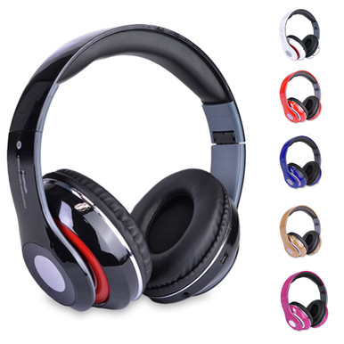 Bluetooth Headphones with Built-in FM Tuner, MicroSD and MicProduct Image