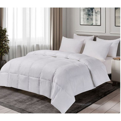 Olympia Classic Cotton White Down Comforter - Twin