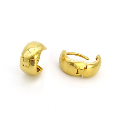 18K-Gold-Plated Thick Hoop Earrings