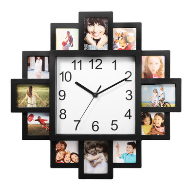 Photos - Wall Clock iMounTEK 12-Picture Photo Frame Clock HGPHOTOFRAMECLOCKGPCT1504 