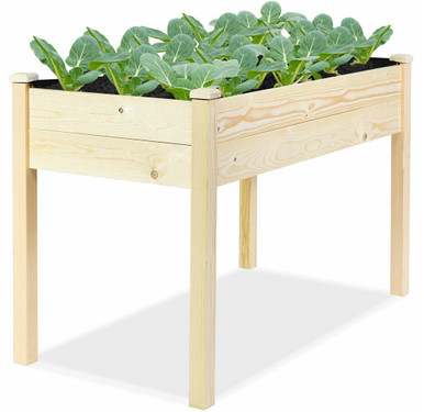 Photos - Flower Pot Costway Wooden Raised Vegetable Garden Planter GT2936 