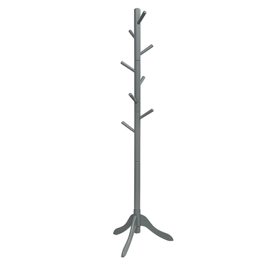 Adjustable Height Wooden Coat Rack - Grey