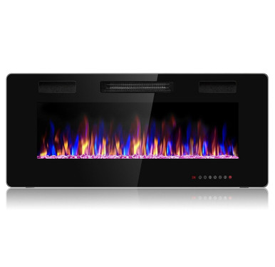 Photos - Electric Fireplace Costway Electric Ultra Thin Wall Mounted Recessed Fireplace - 36-inch EP24 