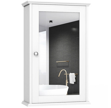 Wall Mounted Bathroom Medicine Cabinet with Mirrored Door