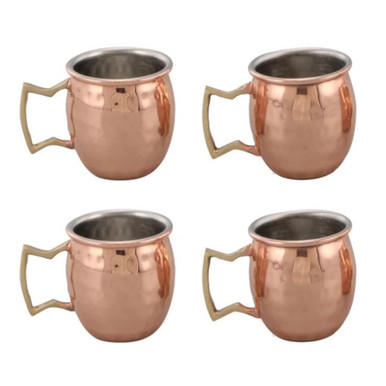 Moscow Mule Mug Set Copper-Plated Stainless Steel Shot Glasses (Set of 4)