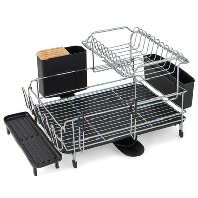 2-Tier Dish Rack and Drainboard Set