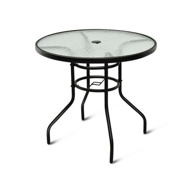 Round 32'' Tempered Glass Patio Table