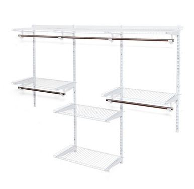 Adjustable Wall Mounted Closet Rack System with Shelf