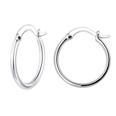 Photos - Earrings Fenzer Fenzer™ 925 Sterling Silver 15mm Hoop  MX0033