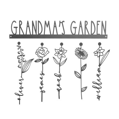 Personalized 'Our Family Garden' Plaque - Raw Steel - Can Rust