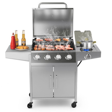 6-Burner Propane Gas BBQ Grill with Side Burner