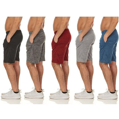 Men's Active Athletic Dry-Fit Performance Shorts (5-Pack)Product Image