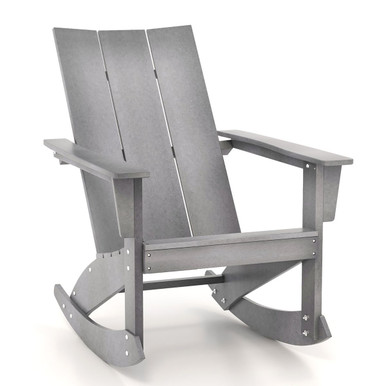 Adirondack Rocking Chair with Curved Back for Balcony