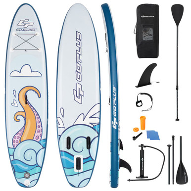 Photos - Paddleboard Goplus Inflatable Stand-up Paddle Board with Aluminum Paddle & Pump - 10.5